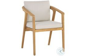 Coraline Outdoor Palazzo Cream Dining Arm Chair