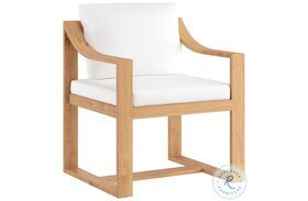 Tahiti Outdoor Stinson White Dining Arm Chair