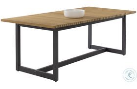 Geneve Brown And Dark Gray Outdoor Extendable Dining Table