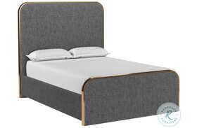 Tometi Chacha Gray Full Upholstered Platform Bed