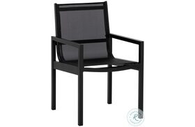 Merano Black Outdoor Dining Arm Chair Set of 2