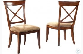 European Legacy Distressed Macadamia Side Chair Set of 2