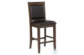 Dewey Brown and Walnut Counter Height Chair Set of 2