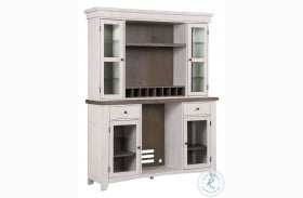 La Sierra Grey And White Deluxe Back Bar With Hutch