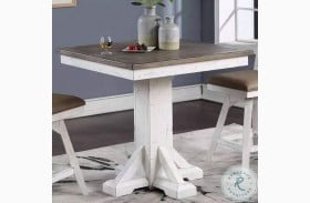 La Sierra Grey And White Counter Height Square Pub Table