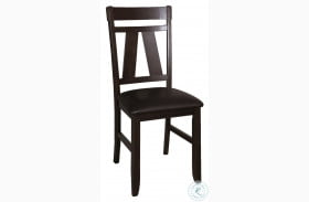 Lawson Light And Dark Espresso Splat Back Side Chair Set of 2