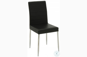 Vance Black Upholstered Side Chair Set of 4