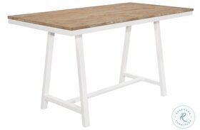 Hollis Brown And White Rectangular Counter Height Dining Table