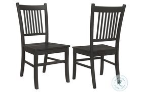 Marbrisa Matte Black Side Chair Set Of 2