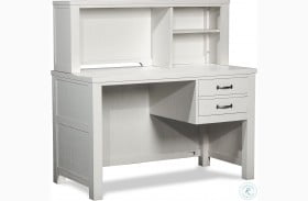 Highlands White Desk With Hutch
