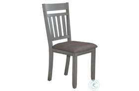 Newport Smokey Gray And Carbon Gray Splat Back Side Chair Set of 2