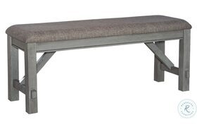 Newport Smokey Gray And Carbon Gray Dining Bench