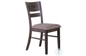Anglewood Dark Umber Brown Upholstered Side Chair Set of 2
