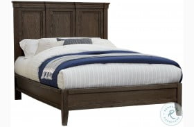 Passageways Charleston Brown Queen Mansion Panel Bed With Low Profile Footboard
