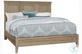 Passageways Deep Sand Queen Mansion Panel Bed With Low Profile Footboard