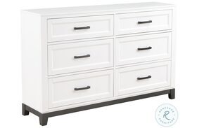 Garretson White And Metallic Gray Dresser