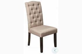 Newberry Beige Button Tufted Parson Chair Set Of 2
