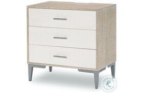 Biscayne Malabar And Alabaster Small 3 Drawer Nightstand
