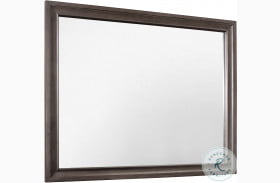 Luster Gray And Silver Glitter Mirror