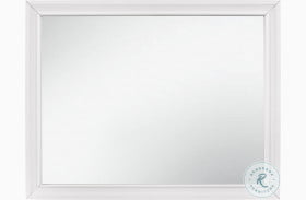 Luster White And Silver Glitter Mirror