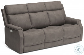 Easton Light Brown Power Reclining Sofa With Power Headrest And Lumbar