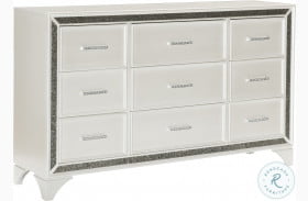 Salon Pearl White Metallic Dresser