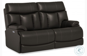 Clive Black Power Reclining Loveseat With Power Headrest And Lumbar