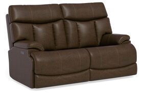 Clive Black Power Reclining Loveseat With Power Headrest And Lumbar
