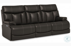 Clive Black Power Reclining Sofa With Power Headrest And Lumbar