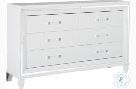 Tamsin White Metallic Dresser