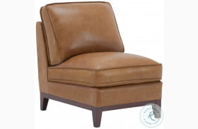 Newport Camel Leather Armless Chair