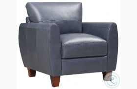 Traverse Blue Leather Chair
