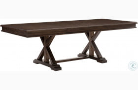 Cardano Driftwood Charcoal Extendable Trestle Dining Table