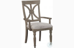 Cardano Driftwood Light Brown Arm Chair Set Of 2