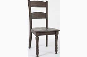 Madison County Barnwood Brown Ladder Back Side Chair Set of 2