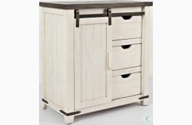 Madison County Vintage White Accent Cabinet