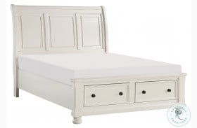 Laurelin White Sleigh Storage Bed