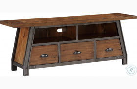 Holverson Rustic Brown And Gunmetal 64" TV Stand