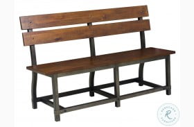 Holverson Rustic Brown And Gunmetal Bench