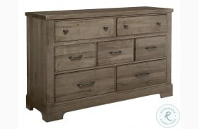 Cool Rustic Stone Grey 7 Drawer Dresser