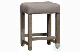 Parkland Falls Weathered Taupe Upholstered Counter Height Stool