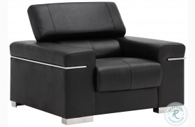 Soho Black Leather Chair