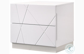 Naples White Lacquer Nightstand