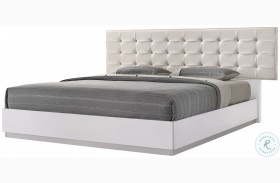 Verona White Lacquer Full Platform Bed