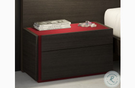 Lagos Red & Wenge Lacquer LAF Nightstand
