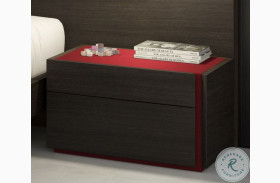 Lagos Red & Wenge Lacquer RAF Nightstand