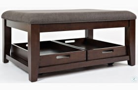 Twin Cities Dark Brown Ottoman Cocktail Table