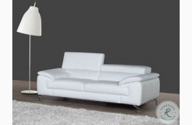 A973 White Italian Leather Sofa