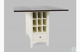 Asbury Park White Drop Leaf Counter Height Dining Table