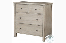 Classic Light Distressed Gray 4 Drawer Small Chest